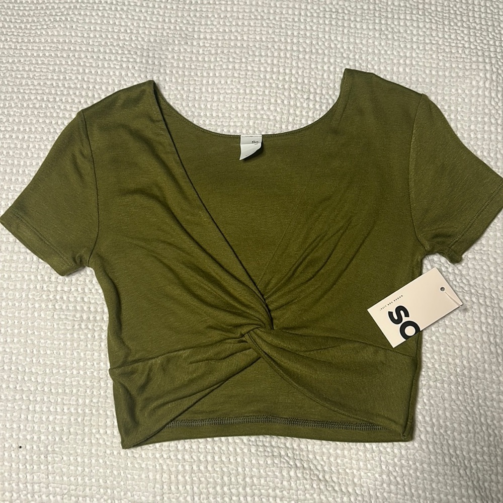 So Crop Top - Green NWT